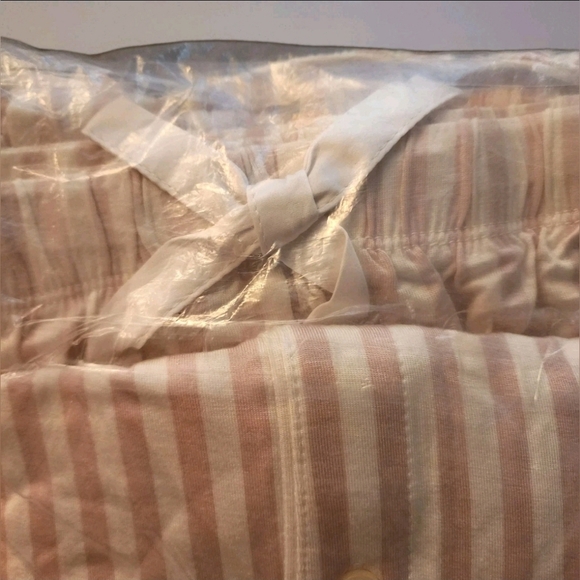 Womens STARS ABOVE MODAL 2 Piece Pink & White Striped Pajama Outfit Set - Picture 6 of 6